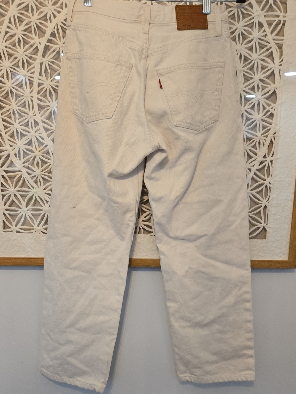 Levi’s 501 ’90s Women’s Jeans Ecru Booper White Button Fly Size 24 - Picture 10 of 12